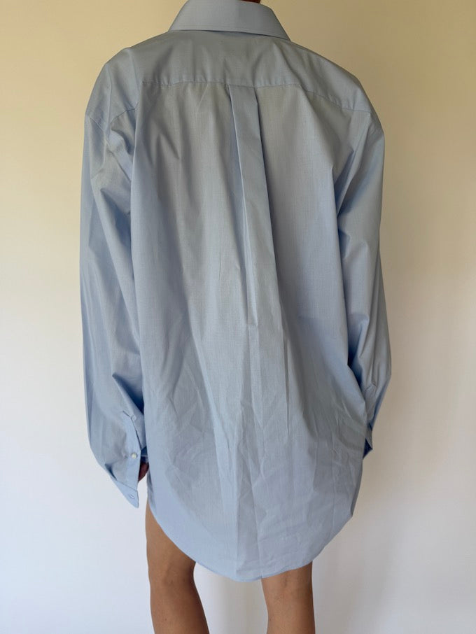 Vintage button-up shirt blue 6175