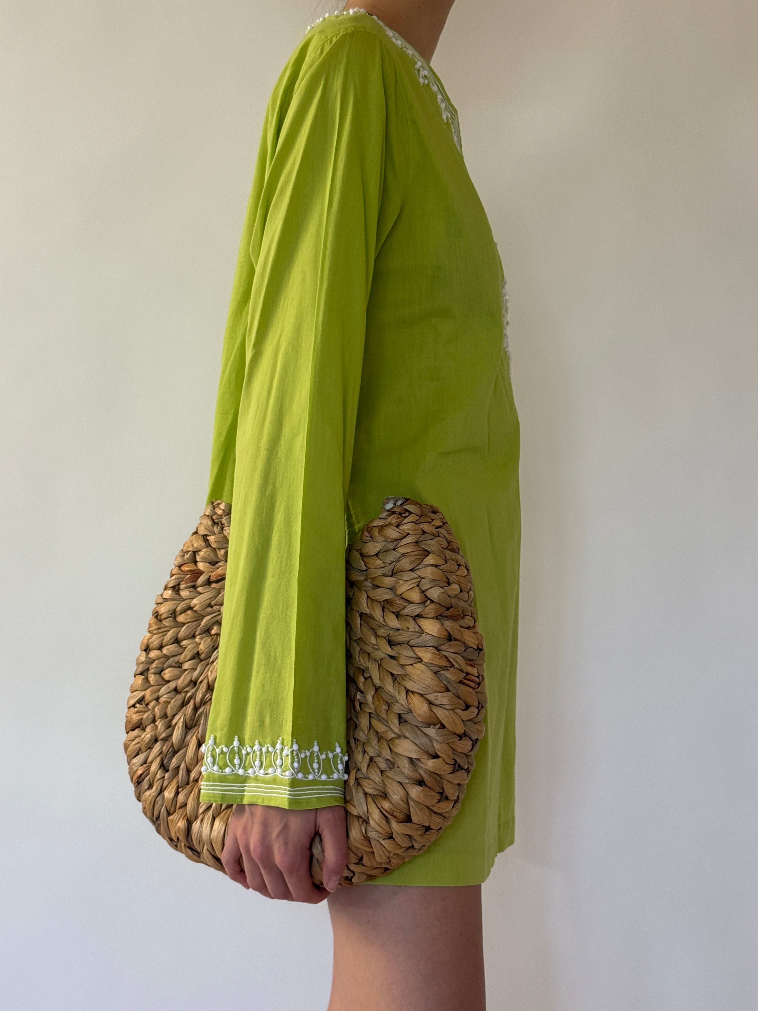 Vintage Michael Kors Swim lime green swim cover-up side view