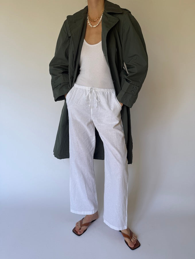VINTAG TRENCH COAT GREEN 6165