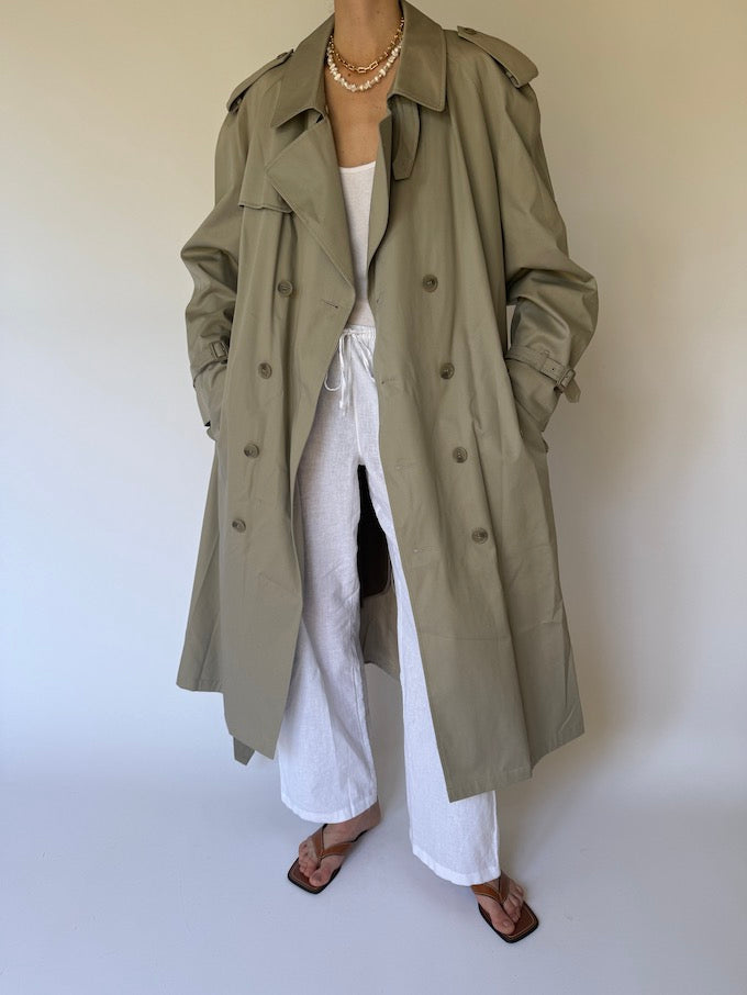 Vintage oversized trench coat beige 6178