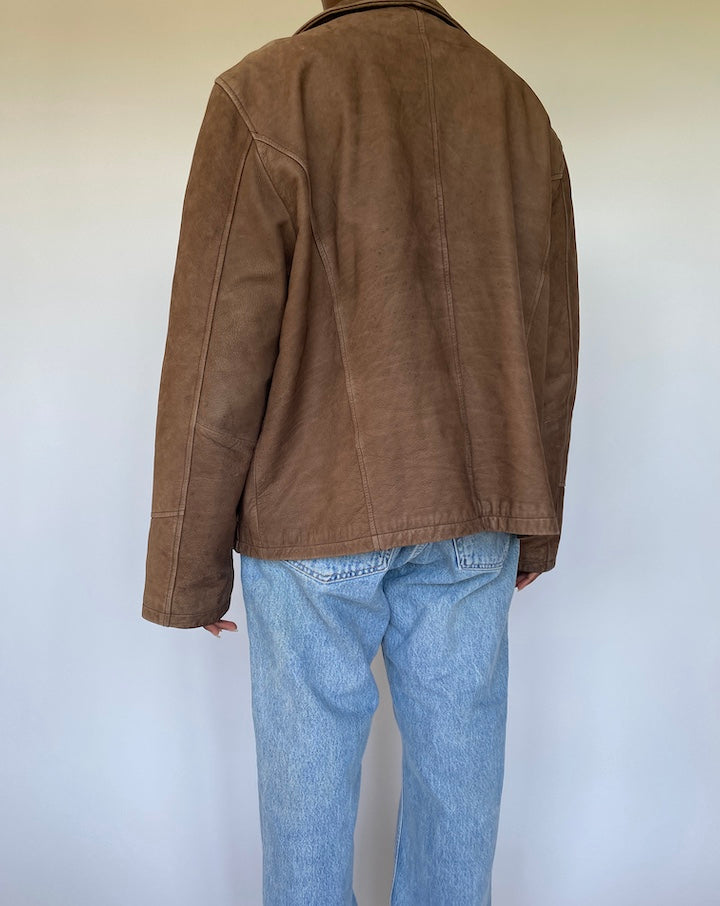 VINTAGE BROWN LEATHER JACKET 3585