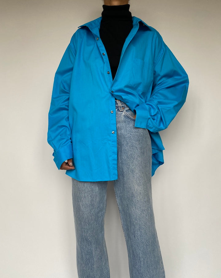 VINTAGE BLUE BUTTON DOWN SHIRT 1915