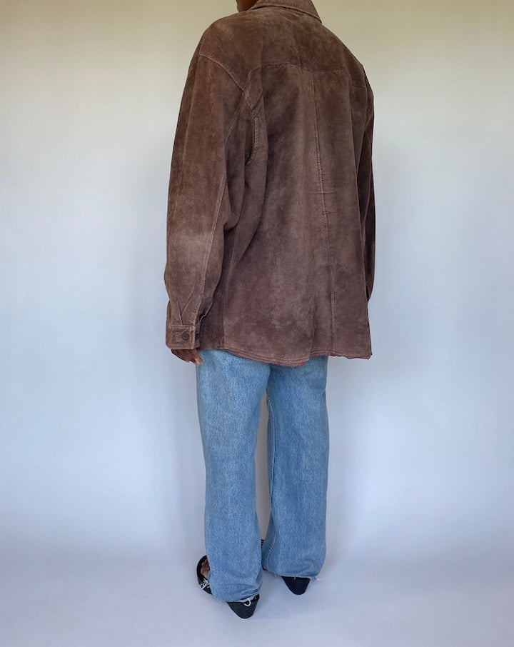 VINTAGE BROWN SUEDE LEATHER JACKET 3586