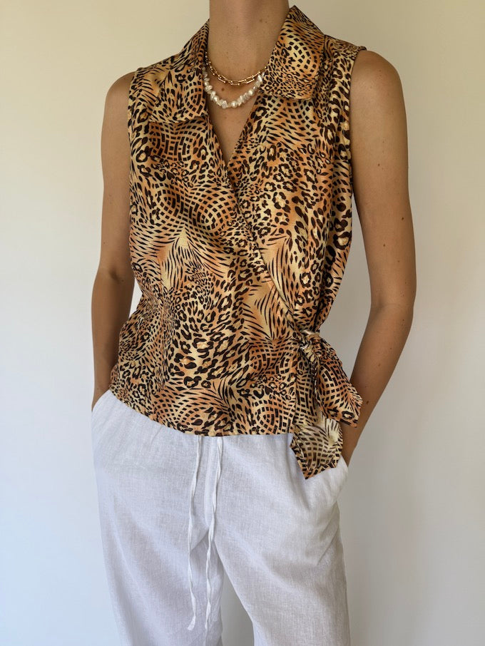 Vintage Animal Printed Tank 3402