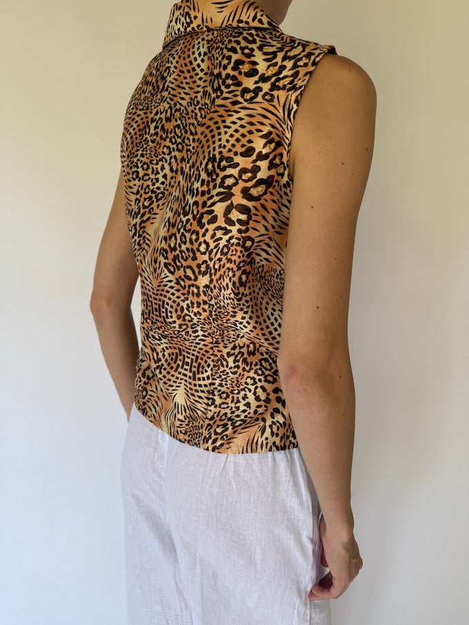 Vintage Animal Printed Tank 3402