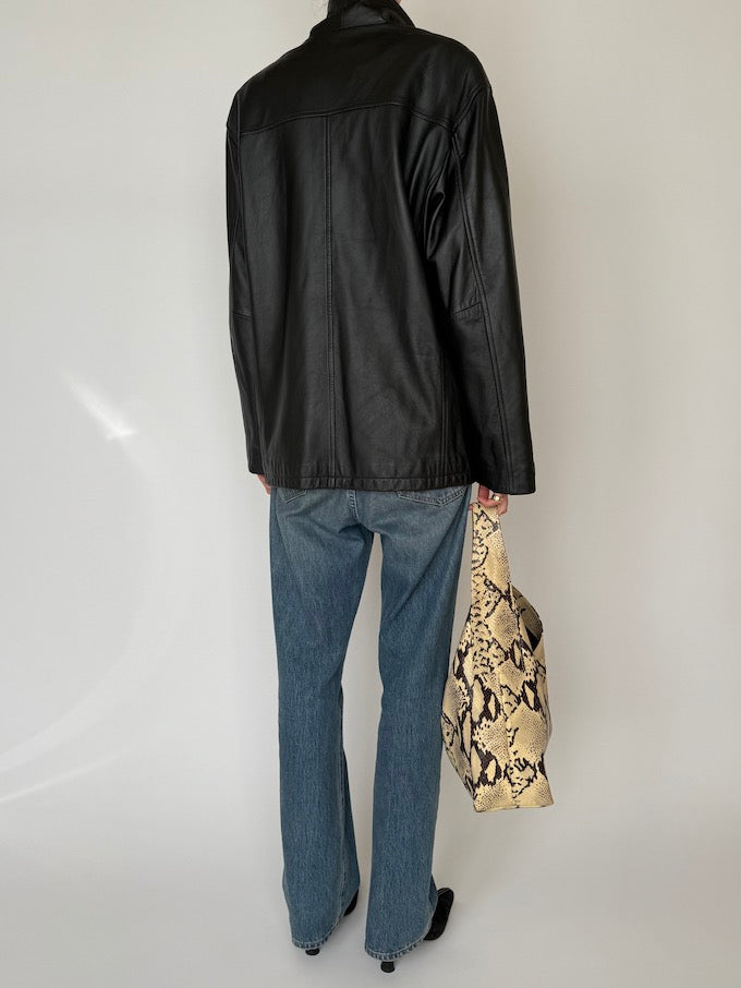 Vintage Leather Jacket Black 6474