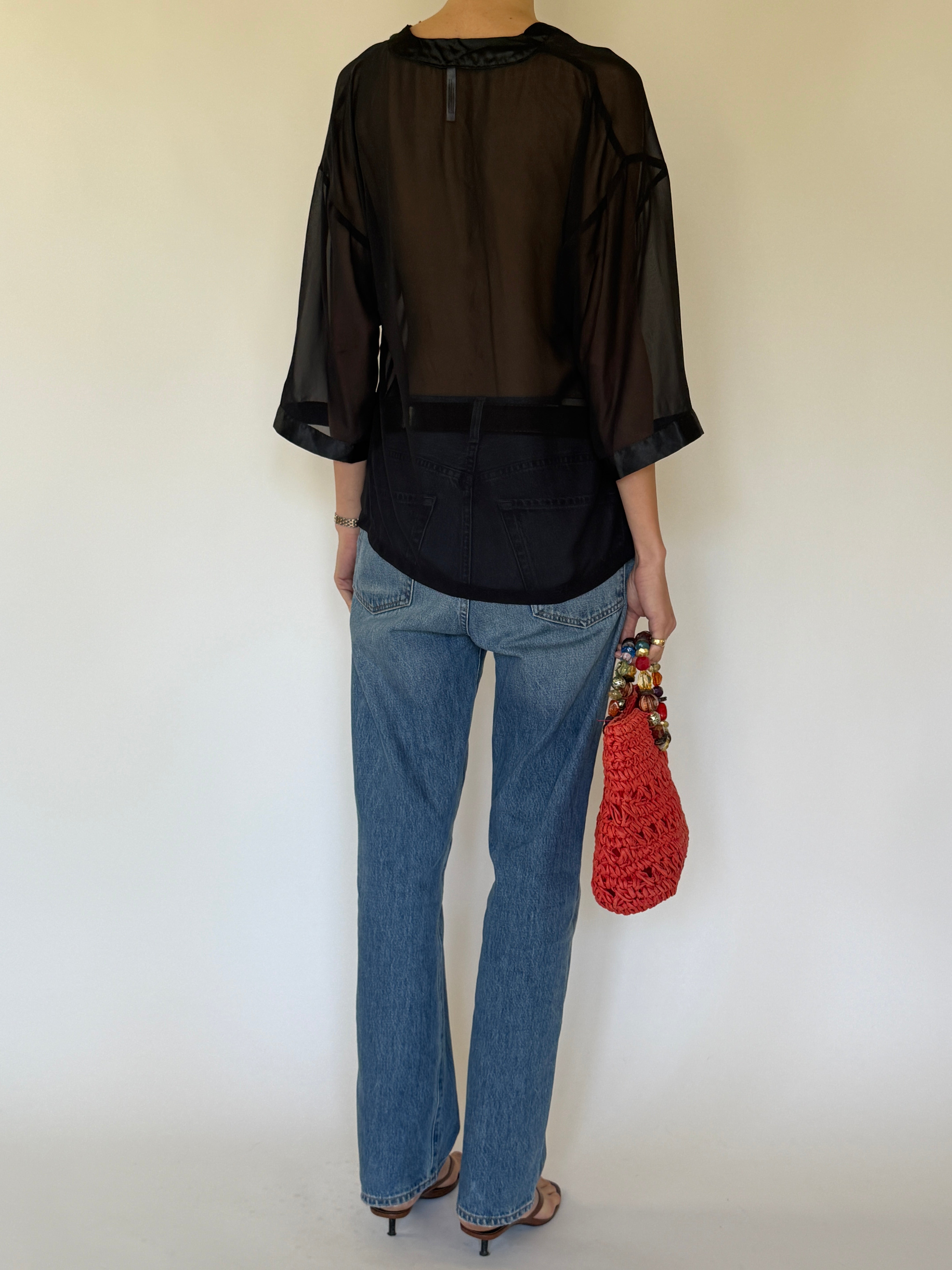 Vintage sheer top back view