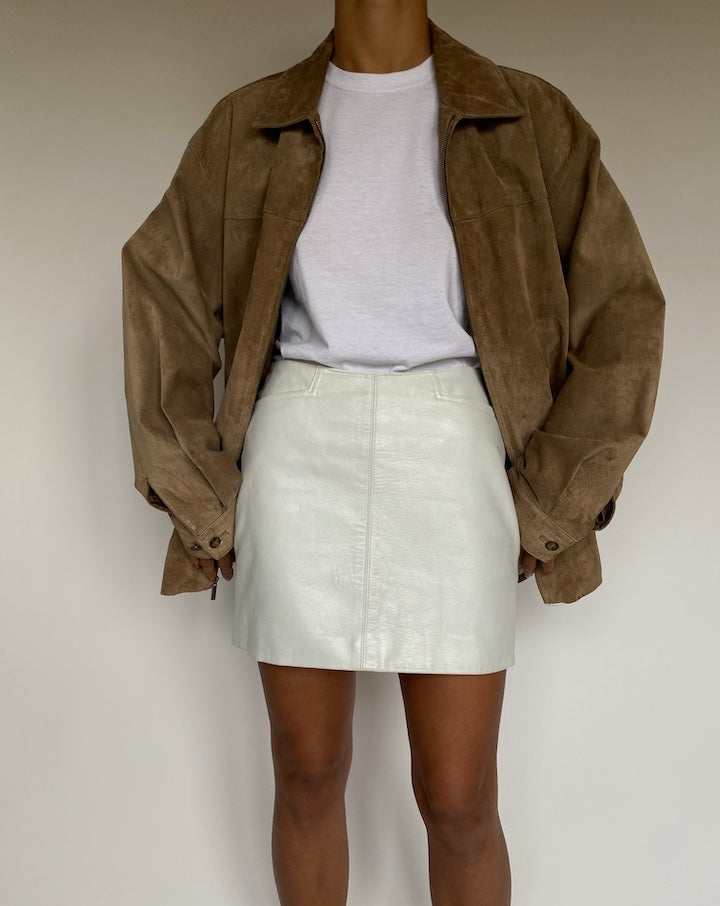 VINTAGE BROWN SUEDE LEATHER JACKET 2627