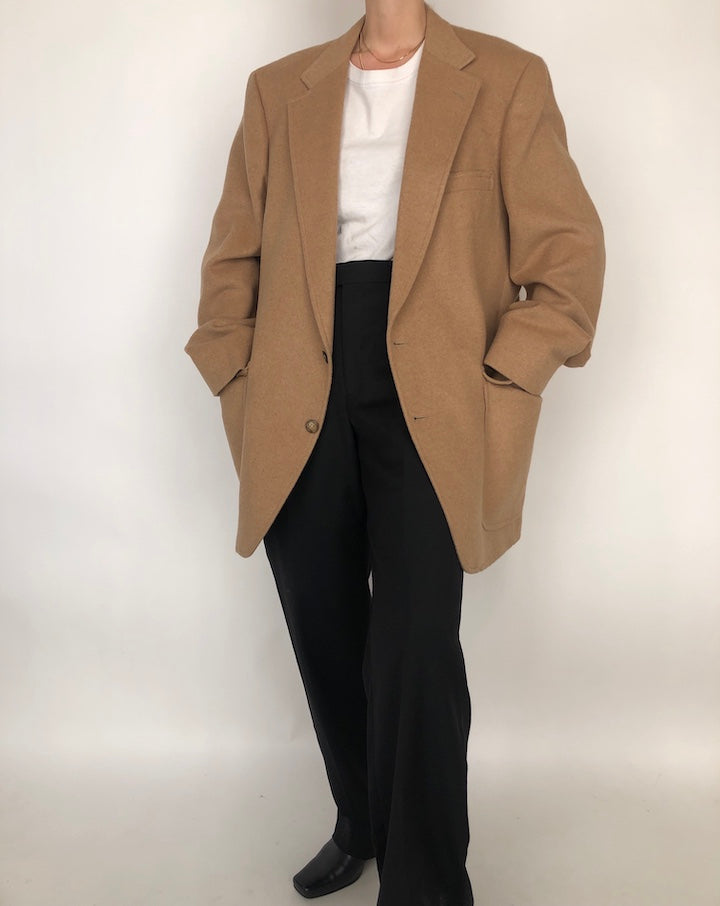 VINTAGE BEIGE WOOL BLAZER 218