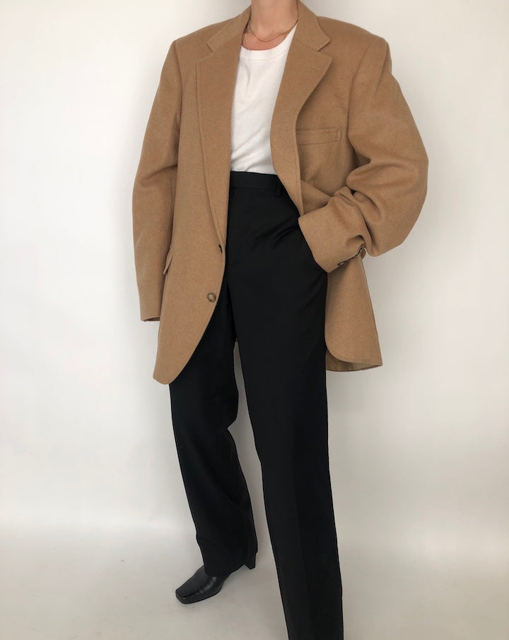 VINTAGE BEIGE WOOL BLAZER 218