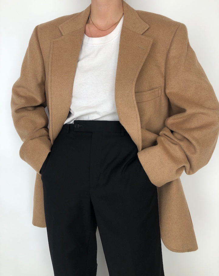 VINTAGE BEIGE WOOL BLAZER 218