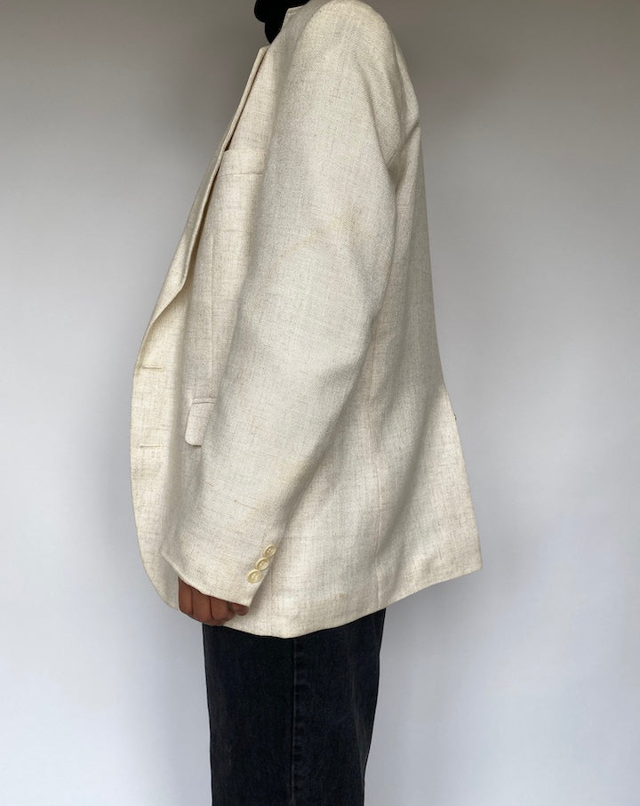 VINTAGE LIGHT CREAM SINGLE BREASTED BLAZER 1939