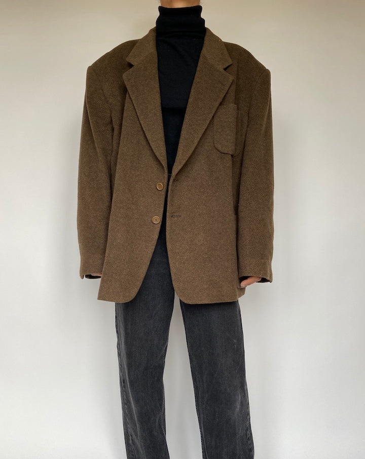 VINTAGE BROWN SINGLE BREASTED BLAZER 1940