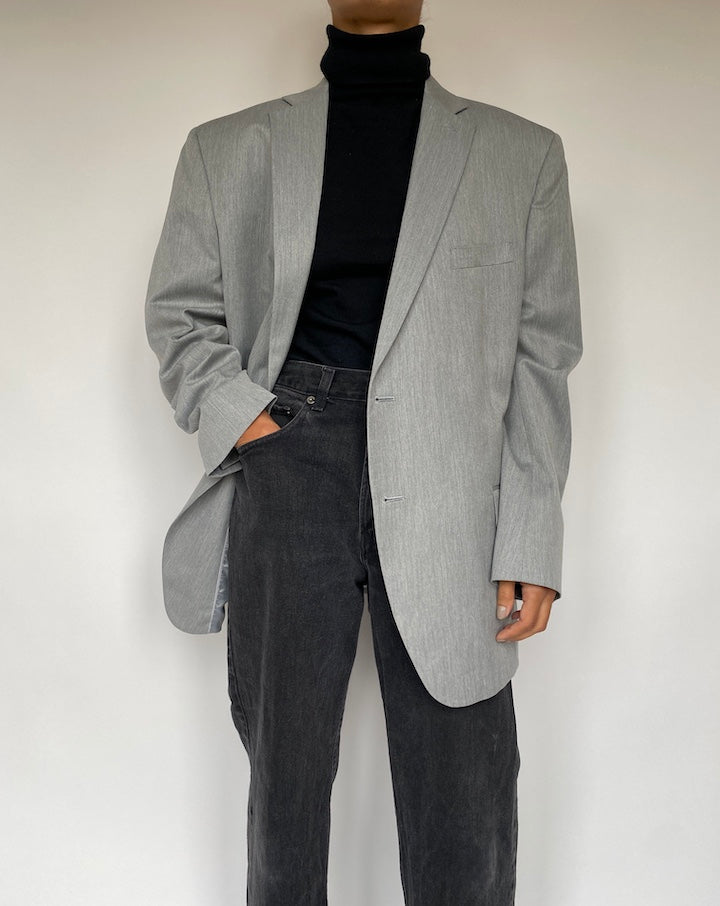 VINTAGE OVERSIZED LIGHT GREY BLAZER 1948