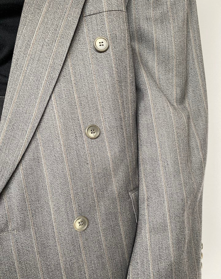 VINTAGE STRIPED DOUBLE BREASTED BLAZER 1950