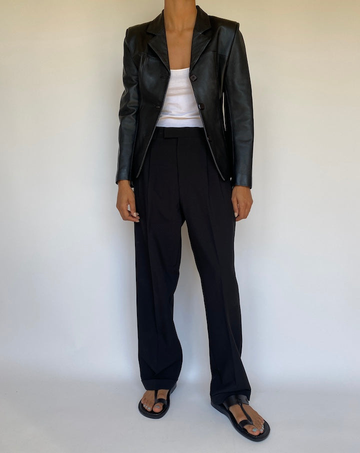 VINTAGE BLACK LEATHER JACKET 3137