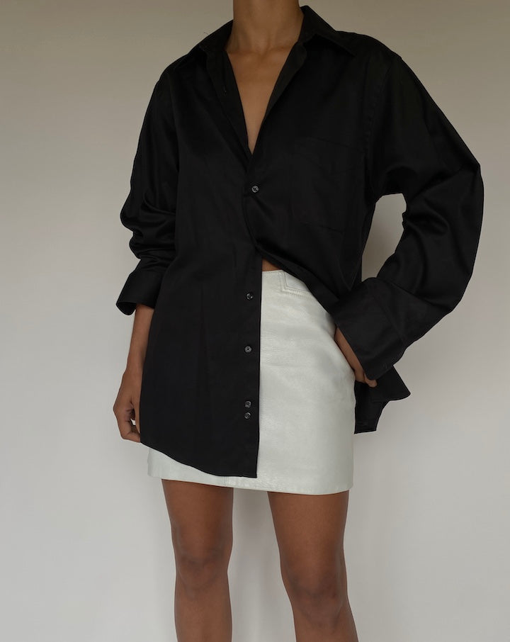 VINTAGE BLACK BUTTON DOWN SHIRT 2634