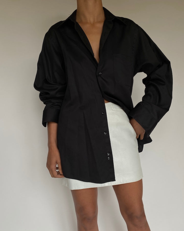 VINTAGE BLACK BUTTON DOWN SHIRT 2634