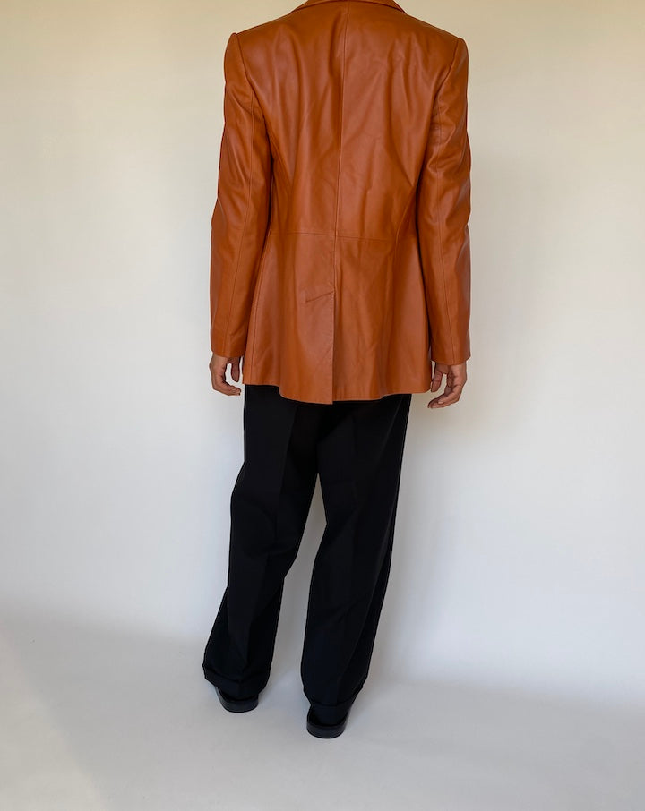 VINTAGE BROWN LEATHER JACKET 3138