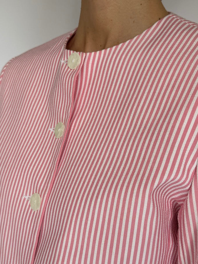 VINTAGE STRIPED BLAZER PINK & WHITE 5901