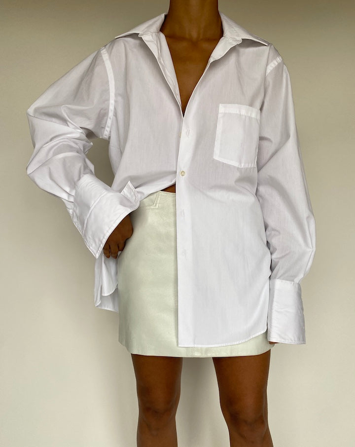 VINTAGE WHITE OVERSIZED SHIRT 2636