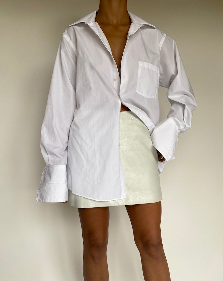 VINTAGE WHITE OVERSIZED SHIRT 2636