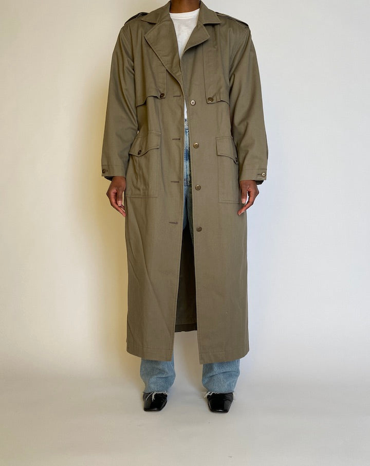 VINTAGE LONG TRENCH COAT 4511