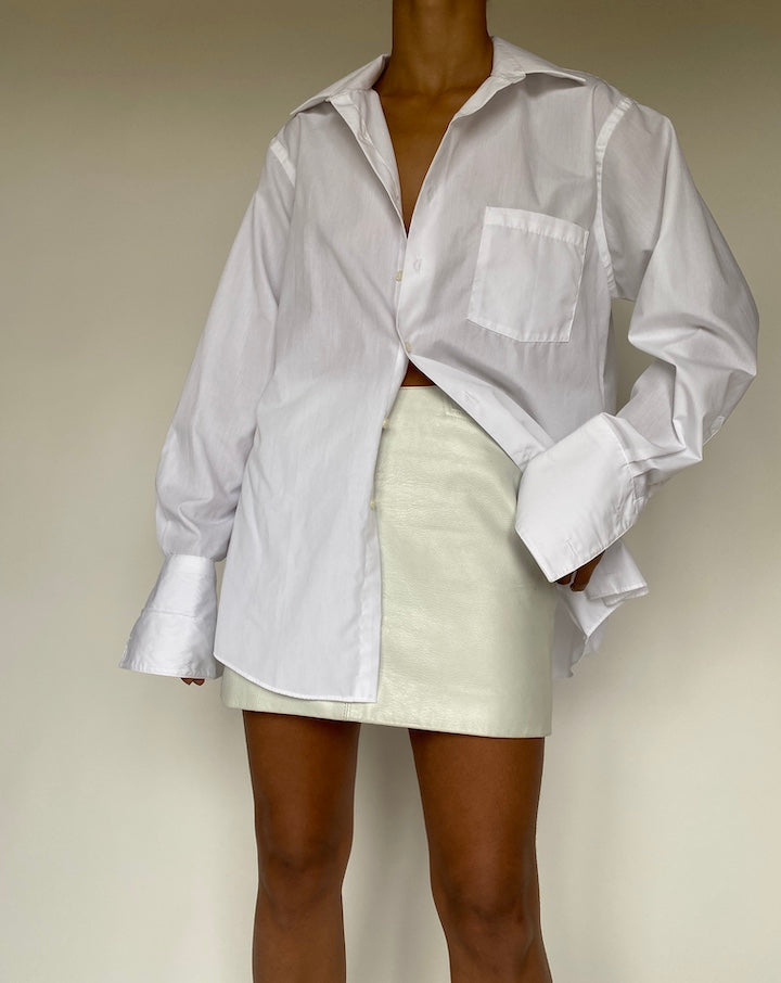 VINTAGE WHITE OVERSIZED SHIRT 2636