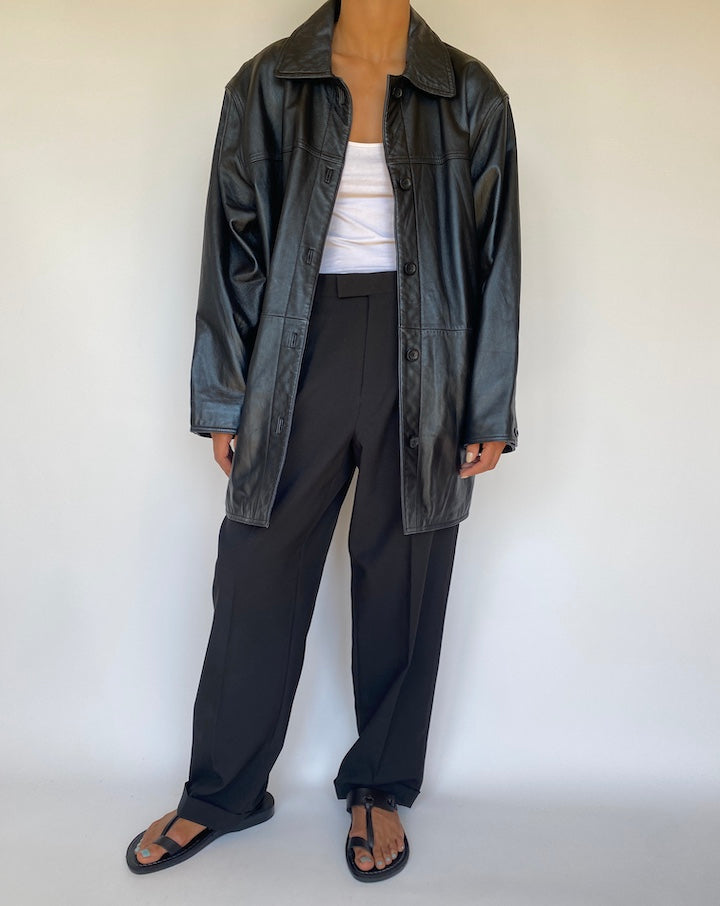 VINTAGE BLACK LEATHER JACKET 3143