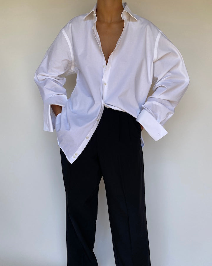 VINTAGE WHITE COTTON SHIRT 3144