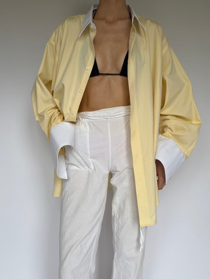 Vintage oversized shirt yellow 5903