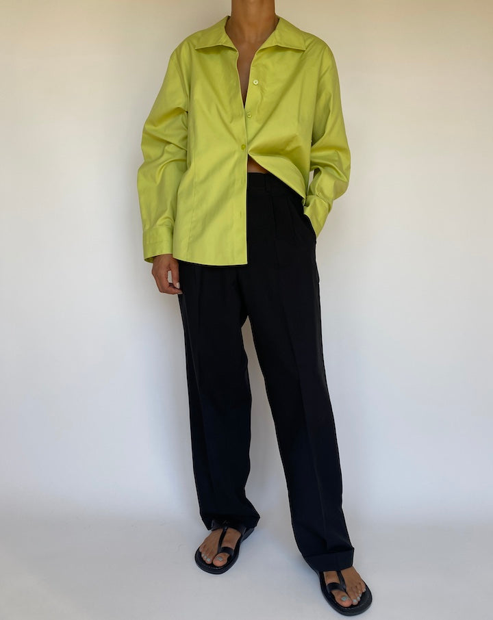 VINTAGE GREEN COTTON SHIRT 3146