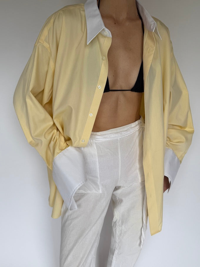 Vintage oversized shirt yellow 5903