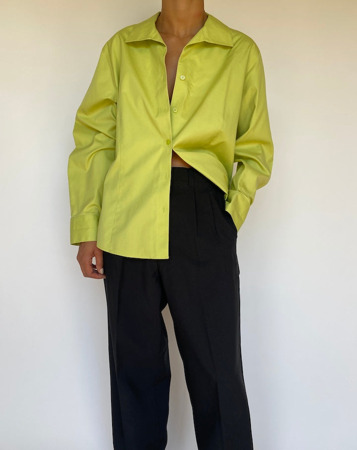 VINTAGE GREEN COTTON SHIRT 3146