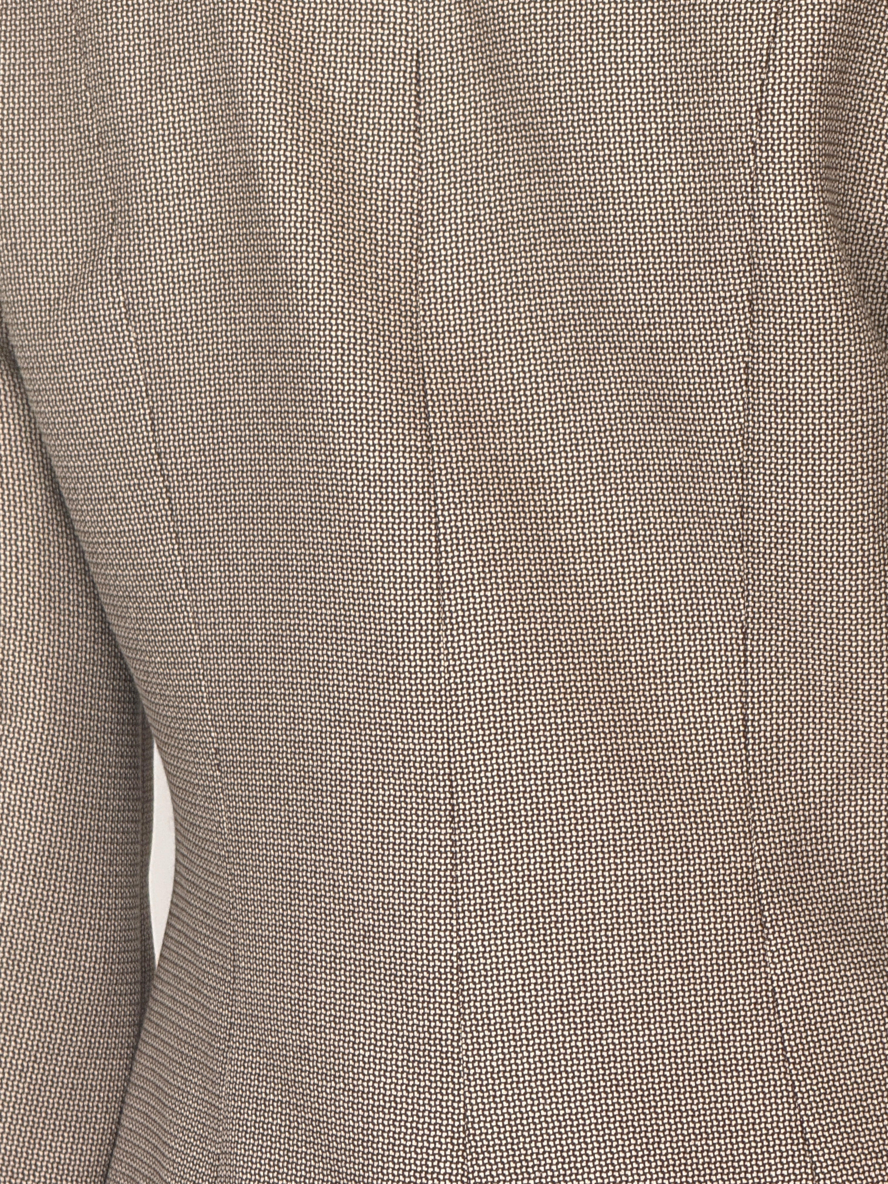 Vintage brown blazer textured fabric close up