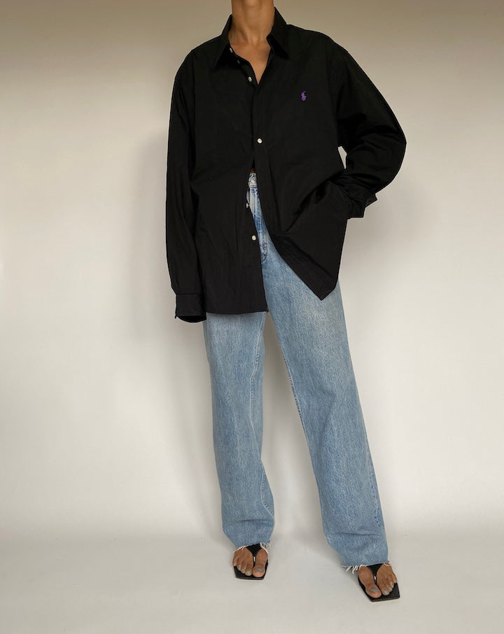 VINTAGE BLACK RALPH LAUREN OVERSIZED SHIRT 2647