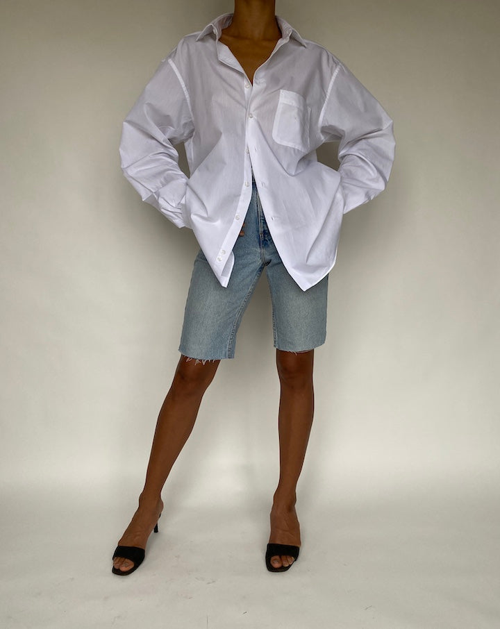 VINTAGE WHITE OVERSIZED SHIRT 777