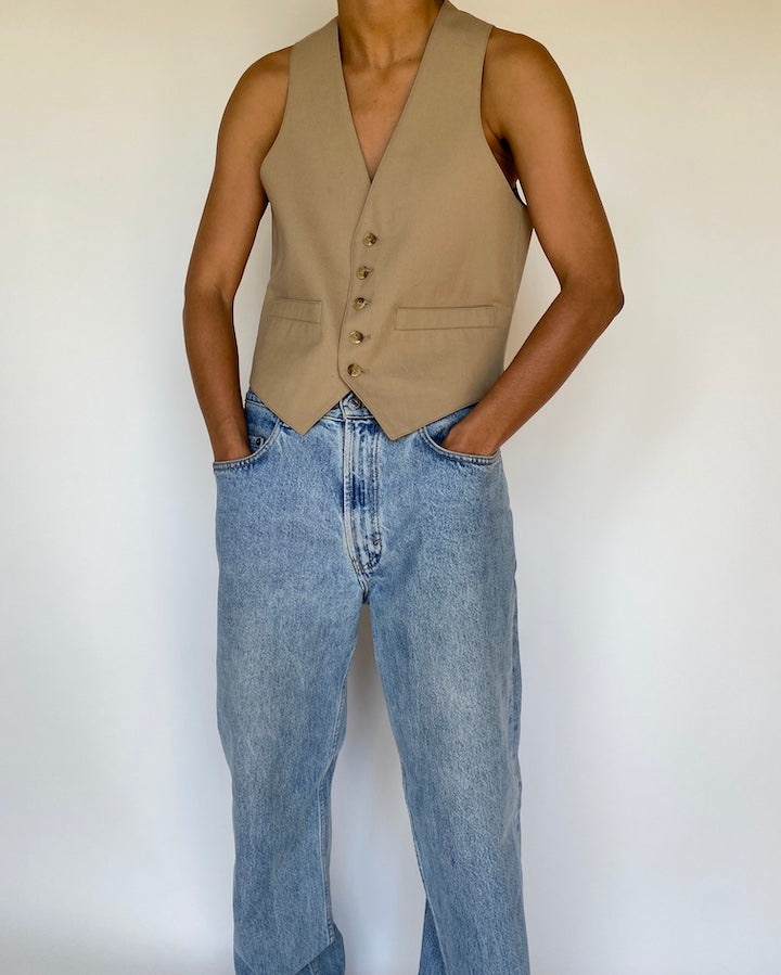 VINTAGE BEIGE VEST 3152