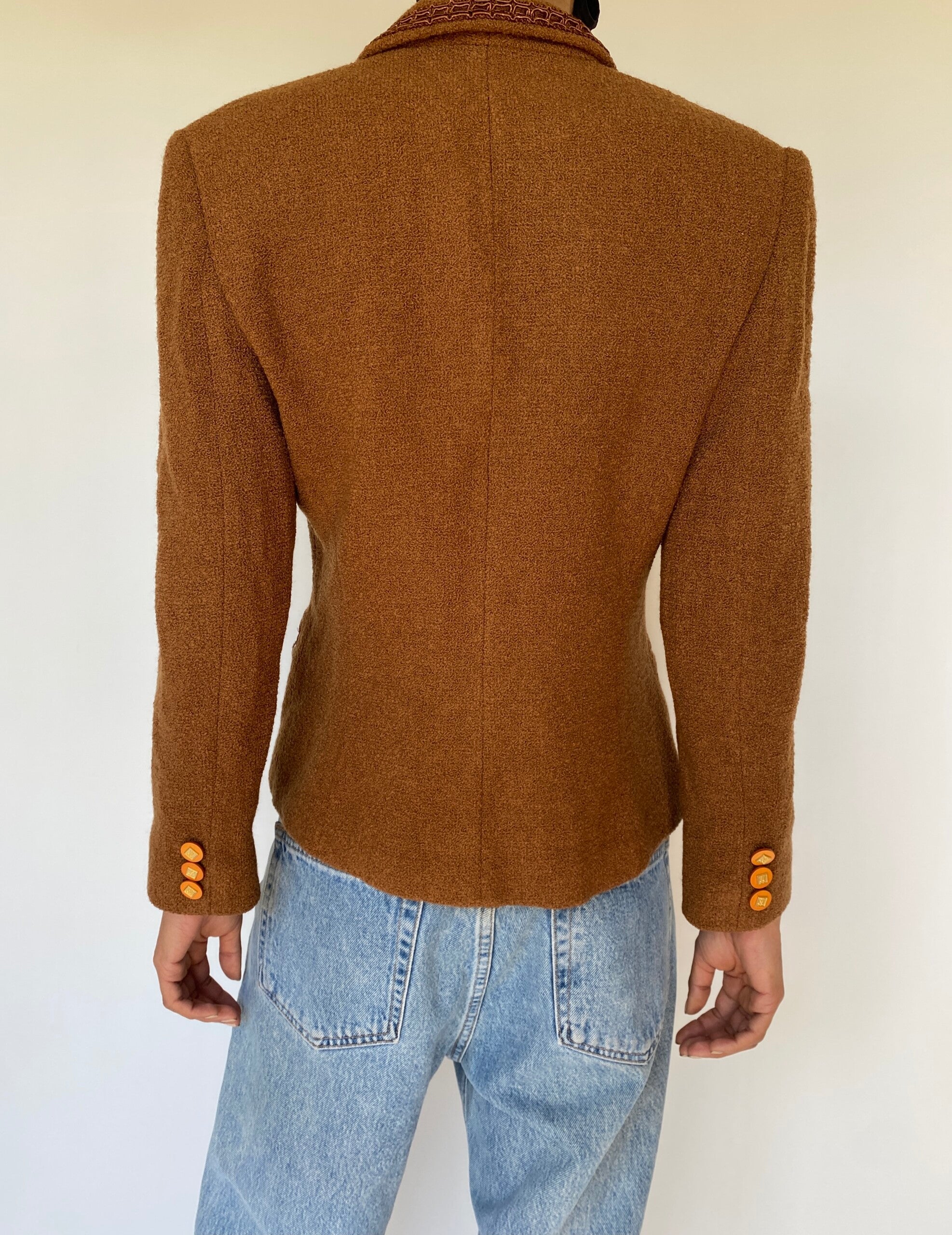 VINTAGE BROWN TWEED BLAZER 3156
