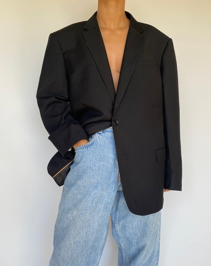 VINTAGE BLACK OVERSIZED BLAZER 3157