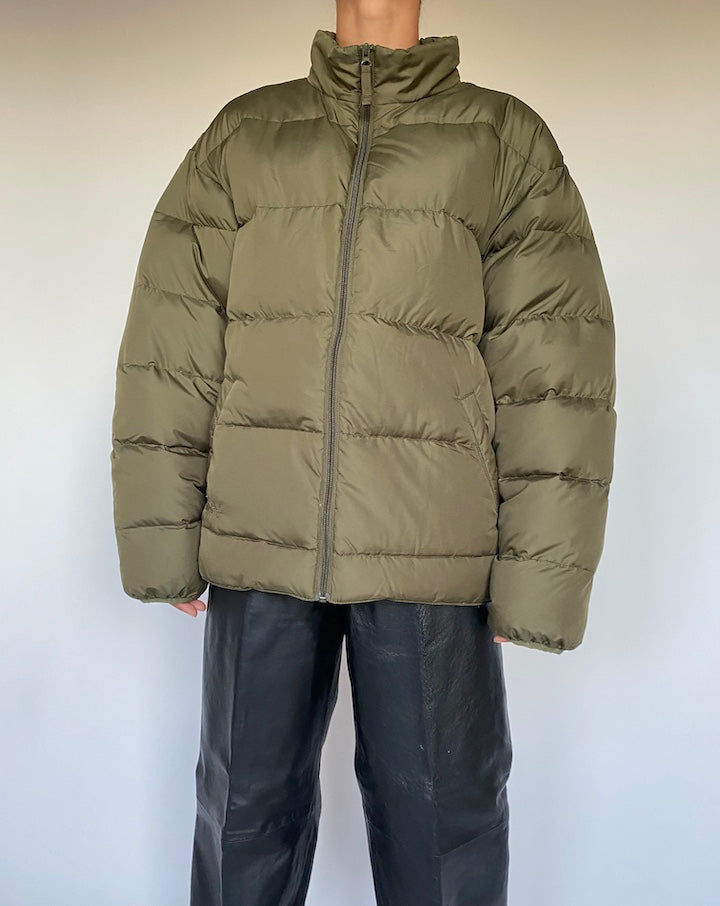VINTAGE GREEN PUFFER JACKET 2648