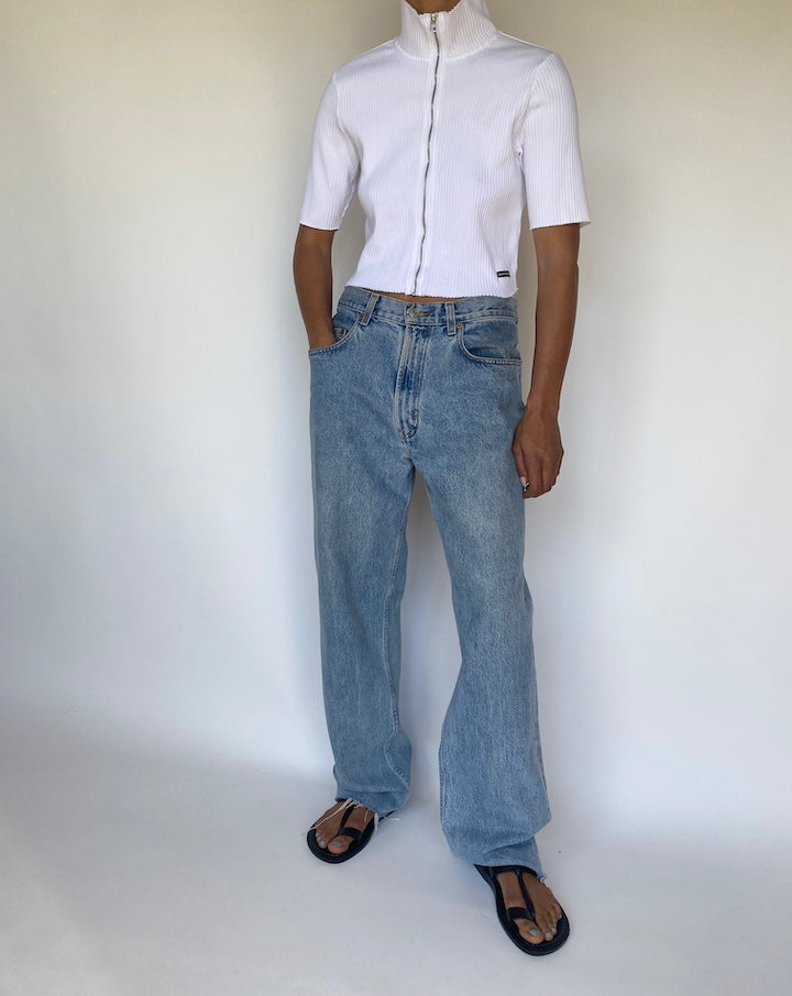 VINTAGE WHITE CALVIN KLEIN TOP 3159