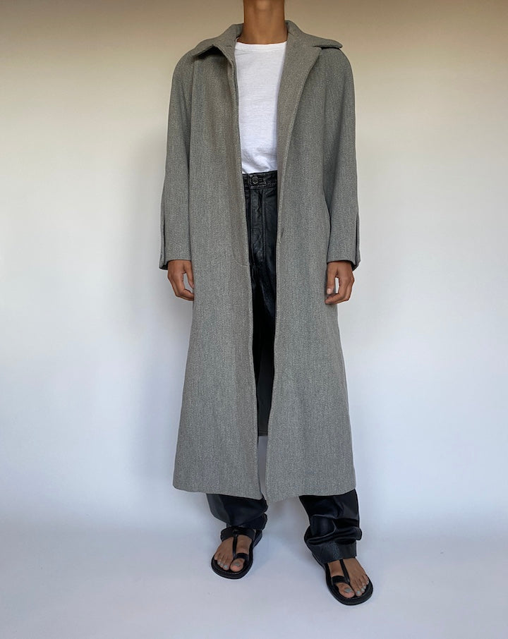 VINTAGE GREY LONG COAT 2651