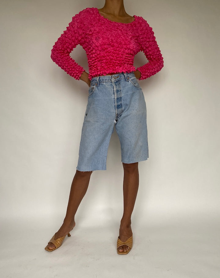 VINTAGE HOT PINK 3D TOP 783