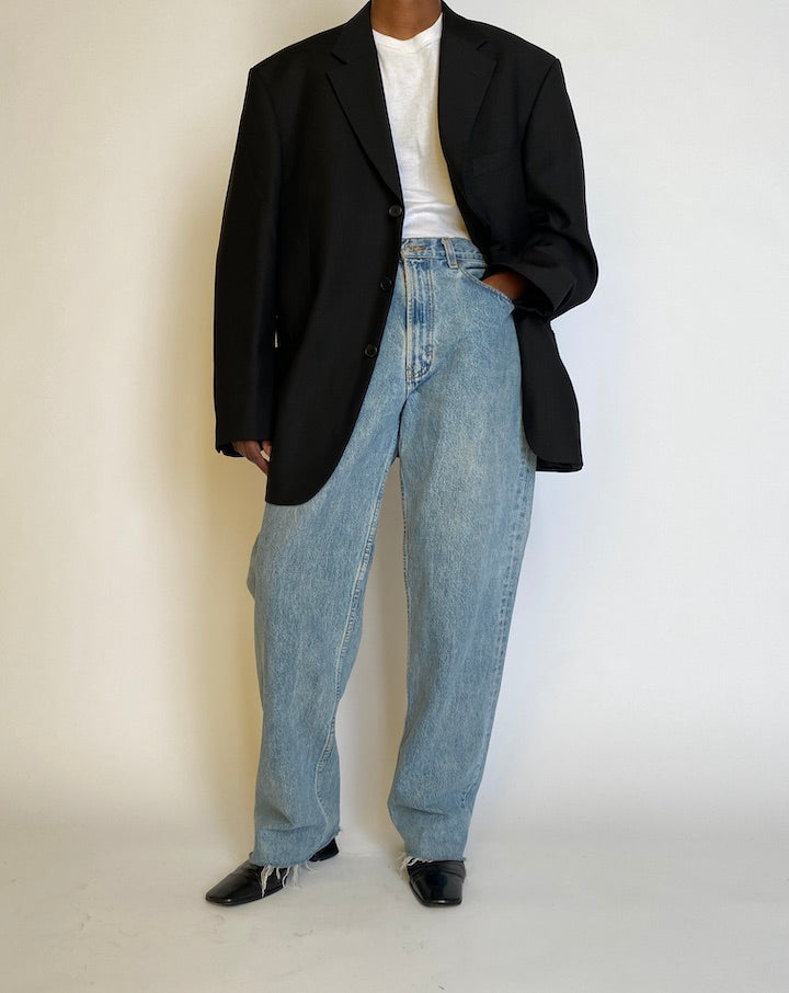 VINTAGE OVERSIZED BLACK BLAZER 4523
