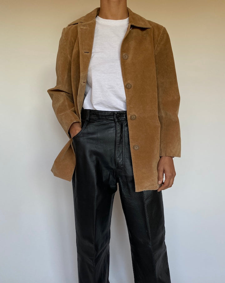 BROWN SUEDE LEATHER JACKET 2654