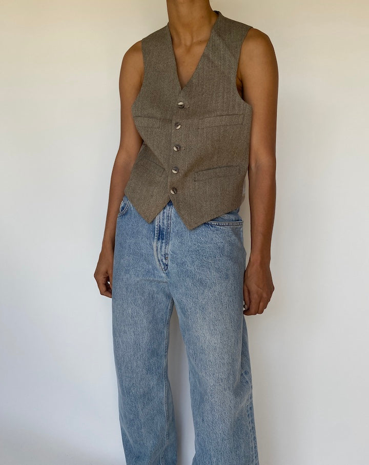 VINTAGE BEIGE VEST 3163