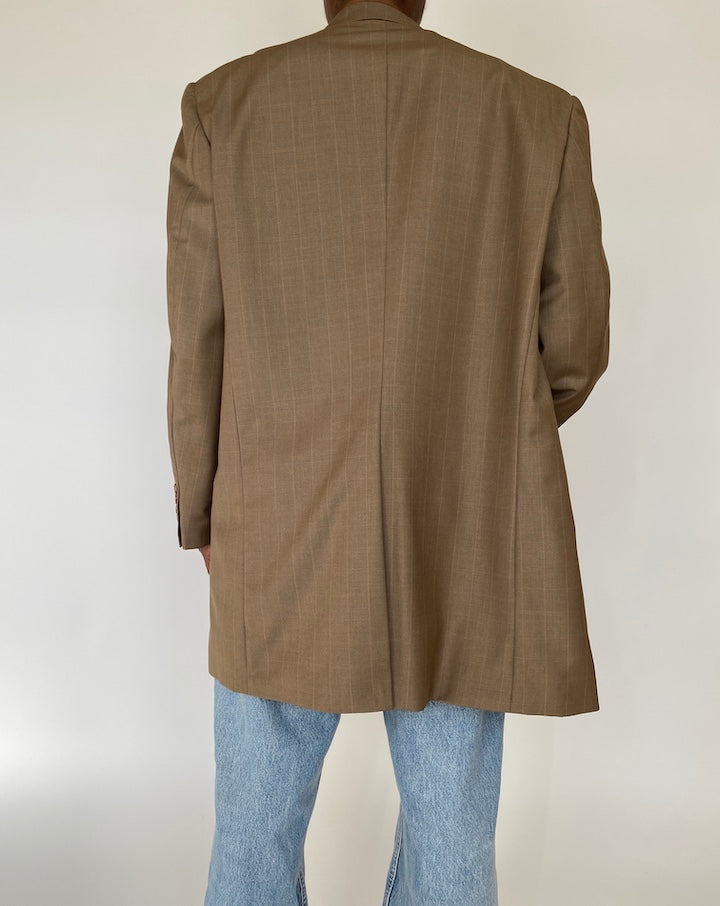 VINTAGE PINSTRIPED SINGLE BREASTED BLAZER 1964