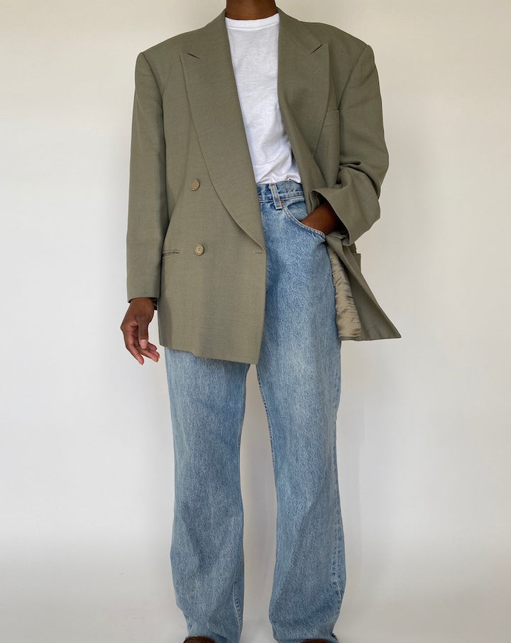 VINTAGE GREEN GIORGIO ARMANI BLAZER 1969
