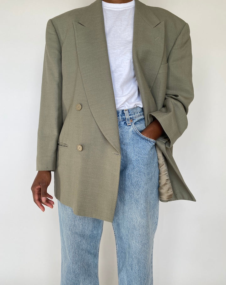 VINTAGE GREEN GIORGIO ARMANI BLAZER 1969